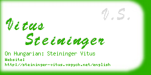 vitus steininger business card